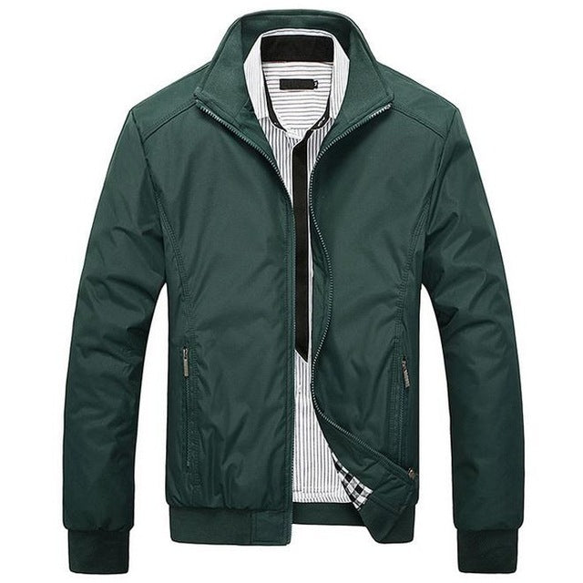 High Quality Spring Slim Fit Jacket-men-wanahavit-Green-M-wanahavit