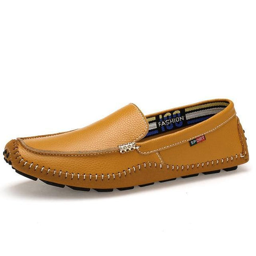 Load image into Gallery viewer, Patchwork Genuine Leather Luxury Shoes-men-wanahavit-Yellow Loafers-11-wanahavit
