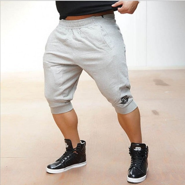 Breathable Fitness Slim Fit Shorts-men fitness-wanahavit-Gray-M-wanahavit