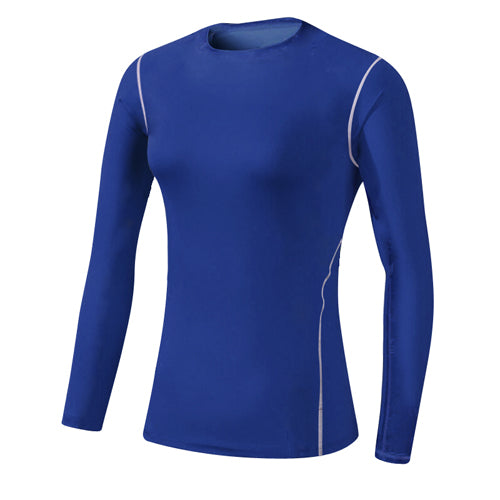 Quick Dry Workout Long Sleeve Solid Color Shirt-women fitness-wanahavit-Blue-S-wanahavit