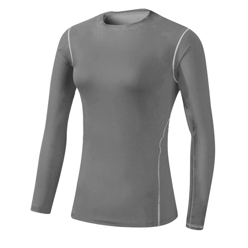Quick Dry Workout Long Sleeve Solid Color Shirt-women fitness-wanahavit-Gray-S-wanahavit