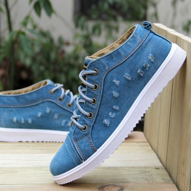 American Flag Label Trendy Fashion Style Vintage Denim Shoe-men-wanahavit-light blue-6.5-wanahavit