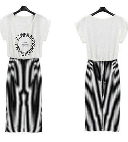 2 in 1 One-piece Vintage Blouse Long Dress-women-wanahavit-White-L-wanahavit