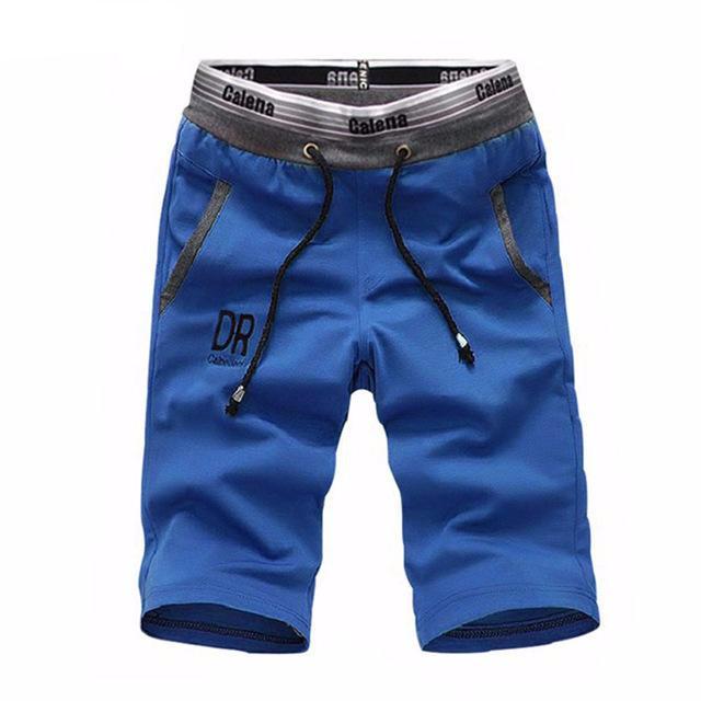 Masculine Cotton Gym Shorts-men fashion & fitness-wanahavit-Blue-S-wanahavit
