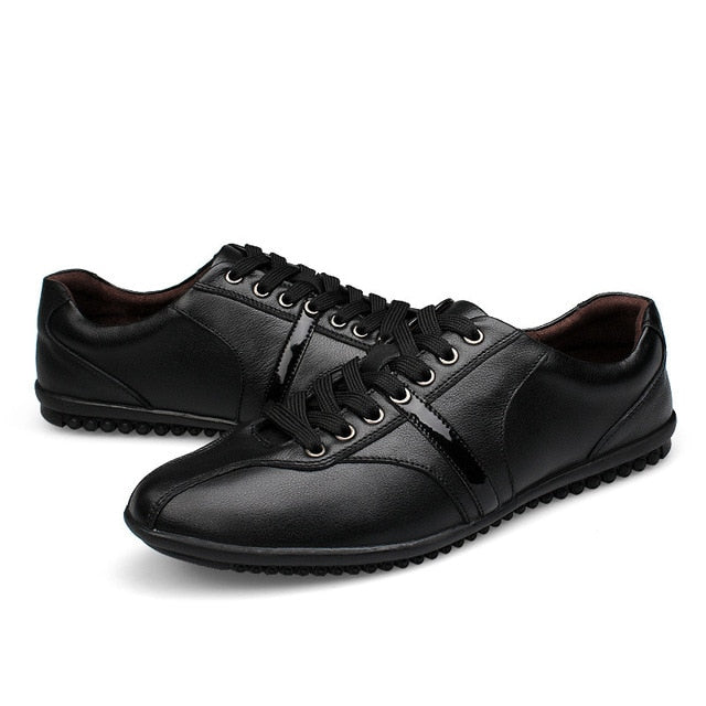 Full Grain Trendy Leather Casual Shoes-unisex-wanahavit-Black Casual Shoes-5-wanahavit