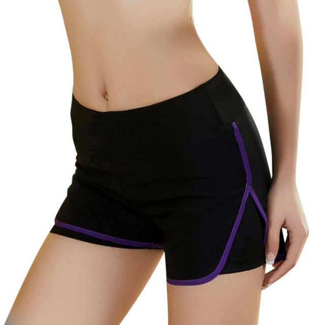 Quick Dry Side Slit Elastic Sports Shorts-women fitness-wanahavit-Red-S-wanahavit