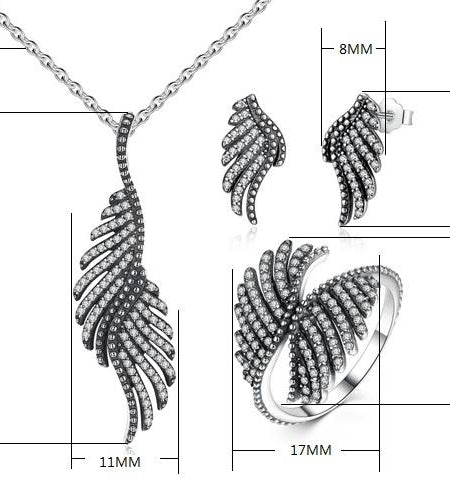 925 Sterling Silver Phoenix Feather Jewelry Set-women-wanahavit-7-wanahavit