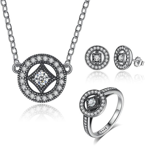 925 Sterling Silver Classic Vintage Allure Jewelry Set-women-wanahavit-Silver 2-6-wanahavit