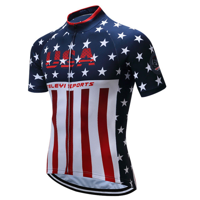 America Flag Summer Cycling Jersey Shirt-men fitness-wanahavit-Option 1-L-wanahavit