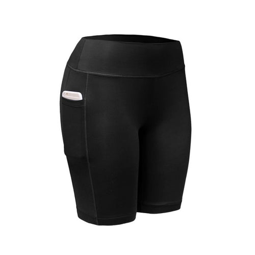 Load image into Gallery viewer, Quick Dry Elastic Workout Shorts with Pocket-women fitness-wanahavit-Black-L-wanahavit
