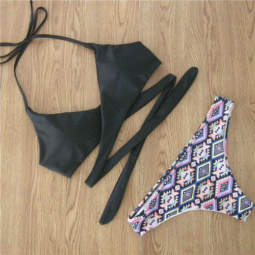 Load image into Gallery viewer, Sexy Floral Bandage Bikini-women fitness-wanahavit-4-L-wanahavit
