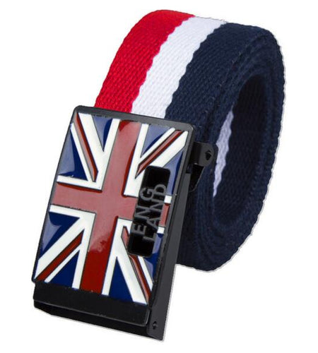 Great Britain Flag Luxury England Canvas Belt-men-wanahavit-MZ-110CM-wanahavit