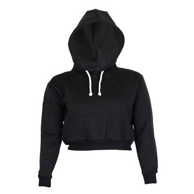 Autumn Long Sleeve Cropped Hoodie-women-wanahavit-Navy Blue-S-wanahavit