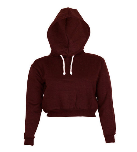 Autumn Long Sleeve Cropped Hoodie-women-wanahavit-Red-S-wanahavit