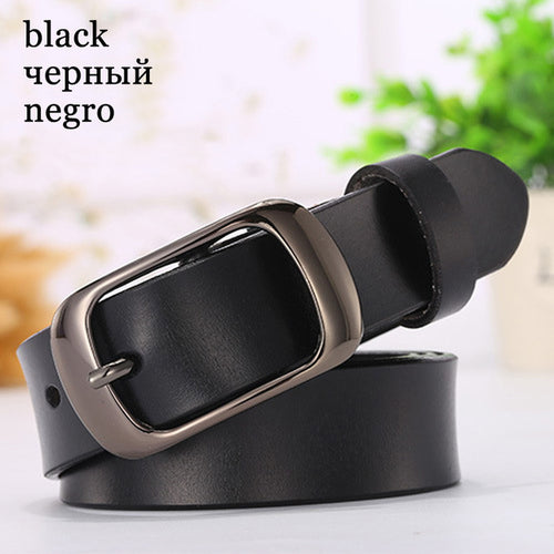 Load image into Gallery viewer, Genuine Leather Metal Pin Buckle Vintage Belts-women-wanahavit-ND06 Black-100cm-wanahavit
