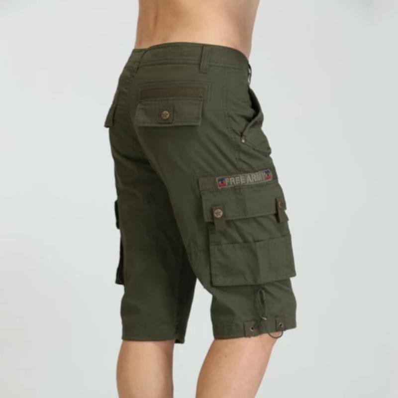 Military Cargo Big Pockets Designer Shorts-men-wanahavit-Army Green-29-wanahavit