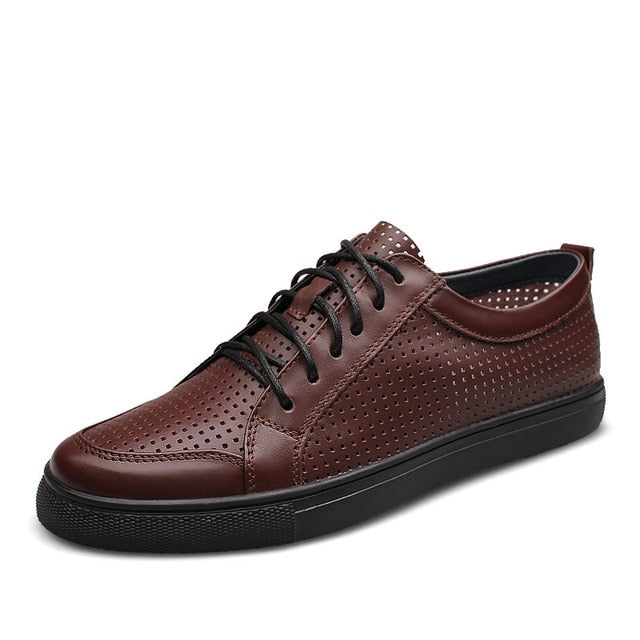 Breathable Genuine Cowhide Leather Flat Shoes-men-wanahavit-brown-6-wanahavit