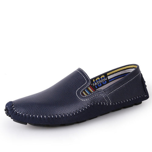 Load image into Gallery viewer, Genuine Comfortable Soft Leather Moccasins Shoes-men-wanahavit-Blue Loafers-11-wanahavit
