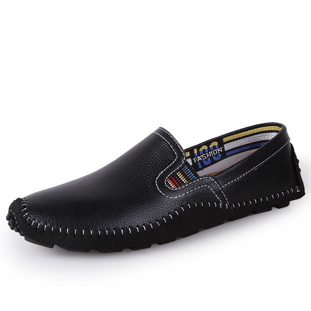 Genuine Comfortable Soft Leather Moccasins Shoes-men-wanahavit-Black Loafers-11-wanahavit