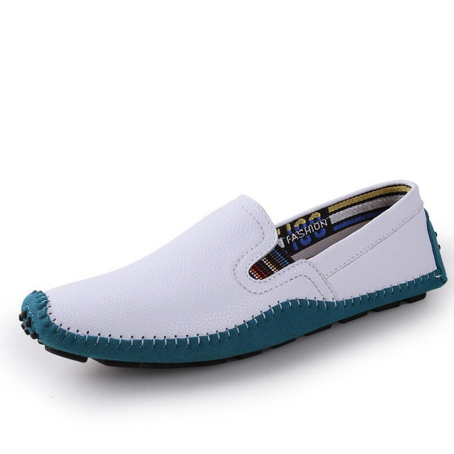 Genuine Comfortable Soft Leather Moccasins Shoes-men-wanahavit-White Loafers-11-wanahavit