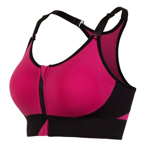 Load image into Gallery viewer, High Quality Padded Push Up Athletic Top Bra-women fitness-wanahavit-Rose Red-L-wanahavit
