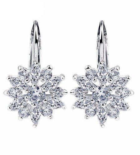 Gold Stud Earrings with Multicolor AAA Zircon-women-wanahavit-Silver-wanahavit