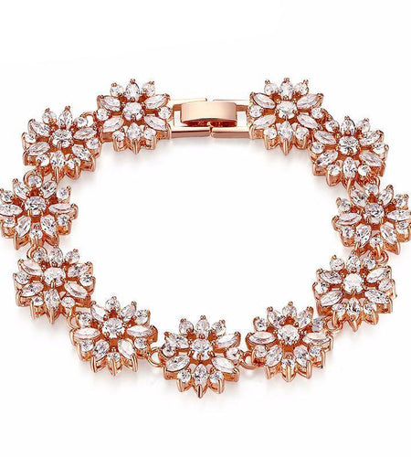 3 Colors Rose Gold Color Bridal with High Quality AAA Zircon Jewelry Set-women-wanahavit-Ring in 6 Size-wanahavit