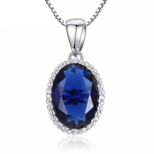 Load image into Gallery viewer, High Quality Colorful Stones Silver Necklace-women-wanahavit-Dark Blue-wanahavit
