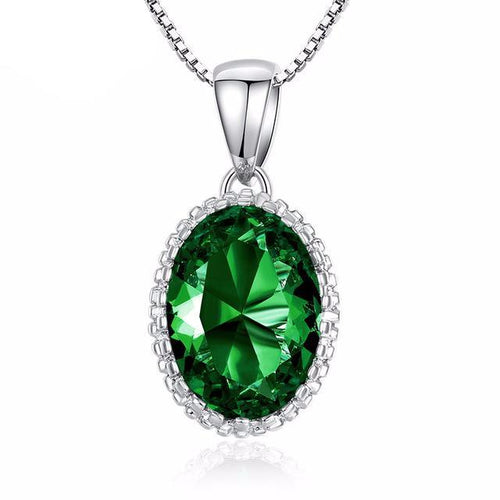 Load image into Gallery viewer, High Quality Colorful Stones Silver Necklace-women-wanahavit-Green-wanahavit
