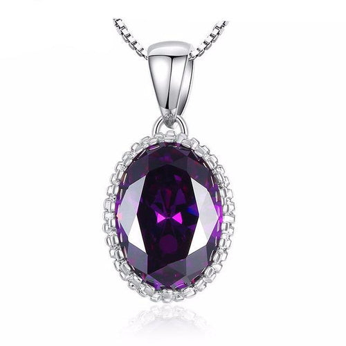 Load image into Gallery viewer, High Quality Colorful Stones Silver Necklace-women-wanahavit-Purple-wanahavit
