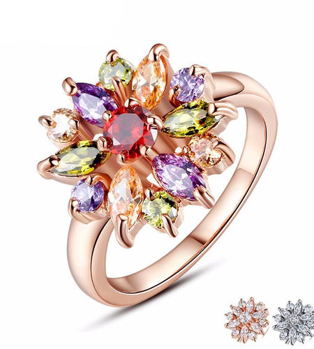 Gold Rings with Multicolor AAA Zircon-women-wanahavit-Multi-6-wanahavit