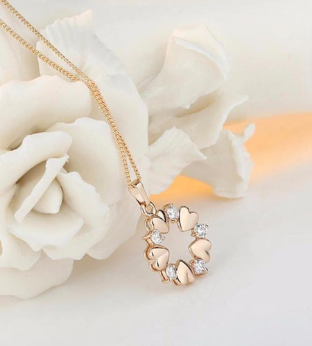 Luxury Gold Color Heart Necklace-women-wanahavit-wanahavit