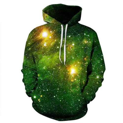 Load image into Gallery viewer, Green Universe 3D Sweatshirt Hoody-unisex-wanahavit-S-wanahavit
