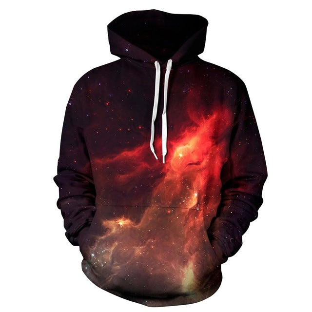 Red Universe 3D Sweatshirt Hoody-unisex-wanahavit-S-wanahavit