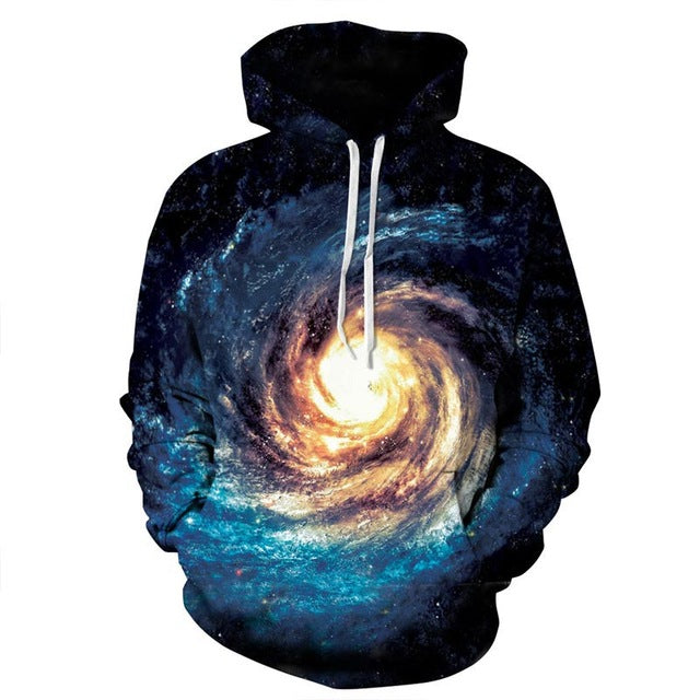 Milky Way Galaxy 3D Sweatshirt Hoody-unisex-wanahavit-S-wanahavit