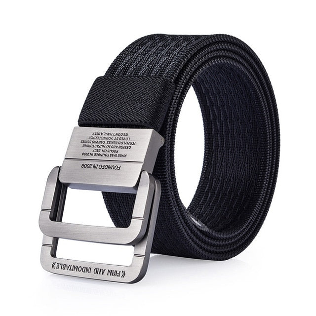 High Quality Nylon Military Waist Canvas Belt-men-wanahavit-NL01 Black-100cm-wanahavit