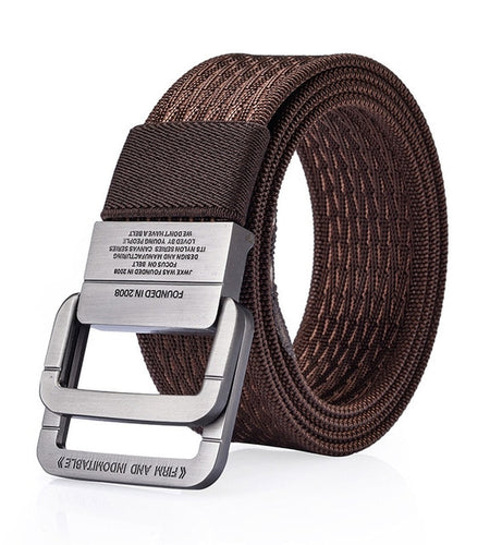 High Quality Nylon Military Waist Canvas Belt-men-wanahavit-NL01 Coffee-100cm-wanahavit