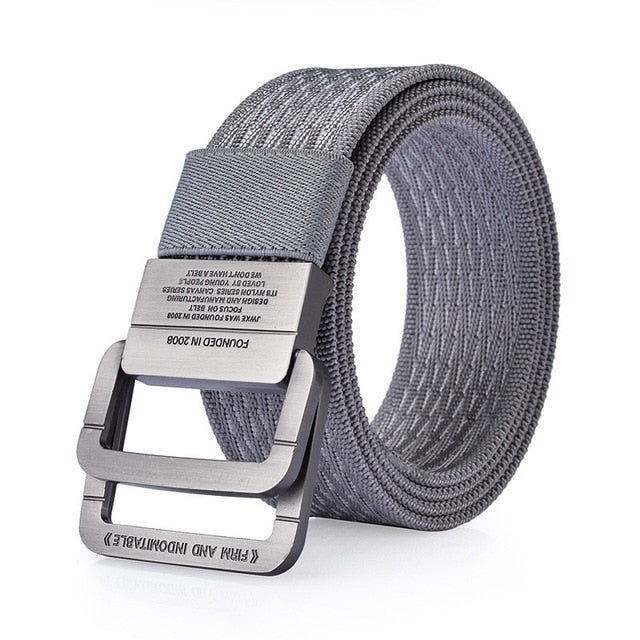 High Quality Nylon Military Waist Canvas Belt-men-wanahavit-NL01 Gray-100cm-wanahavit