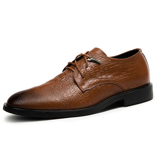 Load image into Gallery viewer, Genuine Cowhide Leather Oxford Business Formal Shoes-men-wanahavit-brown-5.5-wanahavit
