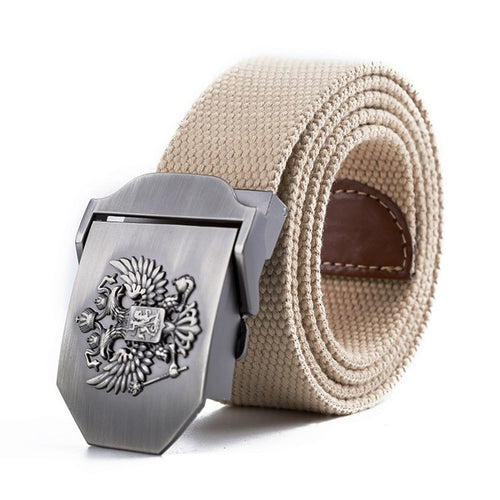 Load image into Gallery viewer, Russian National Emblem Canvas Tactical Belt-men-wanahavit-Khaki-110CM-wanahavit
