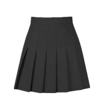 Load image into Gallery viewer, Summer American School Sty Pleated Mini Skirts-women-wanahavit-Black-L-wanahavit
