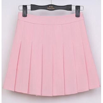 Load image into Gallery viewer, Summer American School Sty Pleated Mini Skirts-women-wanahavit-pink-XS-wanahavit
