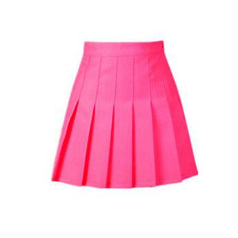 Load image into Gallery viewer, Summer American School Sty Pleated Mini Skirts-women-wanahavit-rose red-XS-wanahavit
