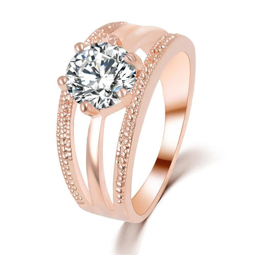 Load image into Gallery viewer, Rose Gold Color Crystal Ring-women-wanahavit-Rose Gold-8-wanahavit
