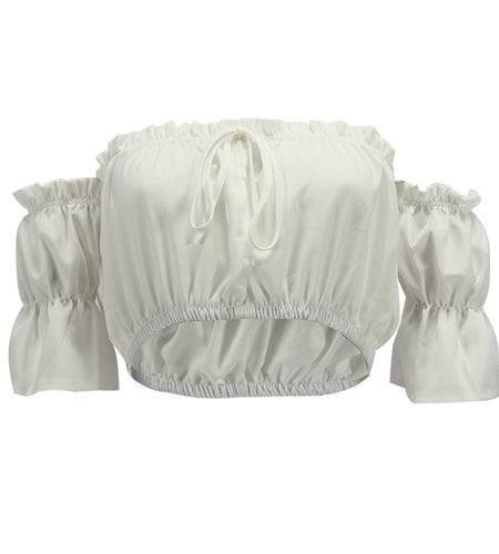 Sexy Summer Off Shoulder Crop Top Shirt-women-wanahavit-white-S-wanahavit