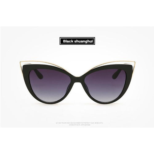 Load image into Gallery viewer, Luxury Charm Cat Eye Sunglass-women-wanahavit-Black Shuanghui-wanahavit
