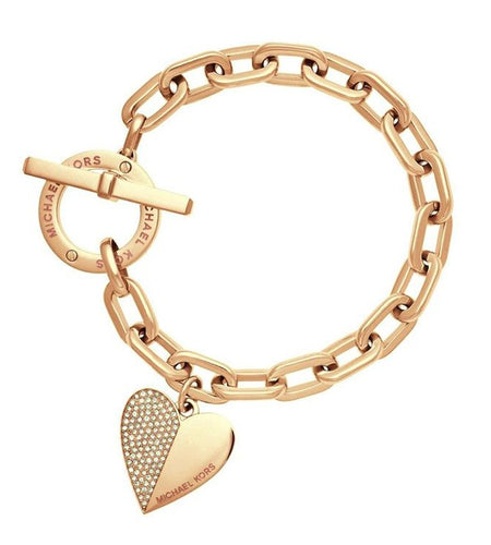 Exquisite Link Chain and Heart Polishing Bracelet-women-wanahavit-Gold-wanahavit