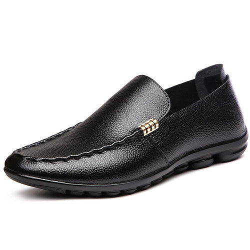 Load image into Gallery viewer, Summer Casual Genuine Leather Moccasins Driving Shoe-men-wanahavit-Black Loafers-6-wanahavit
