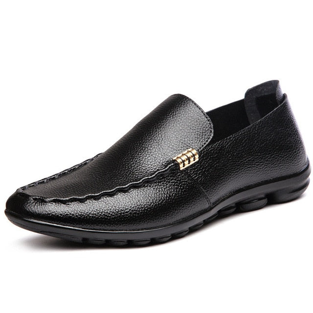 Summer Casual Genuine Leather Moccasins Driving Shoe-men-wanahavit-Black Loafers-6-wanahavit