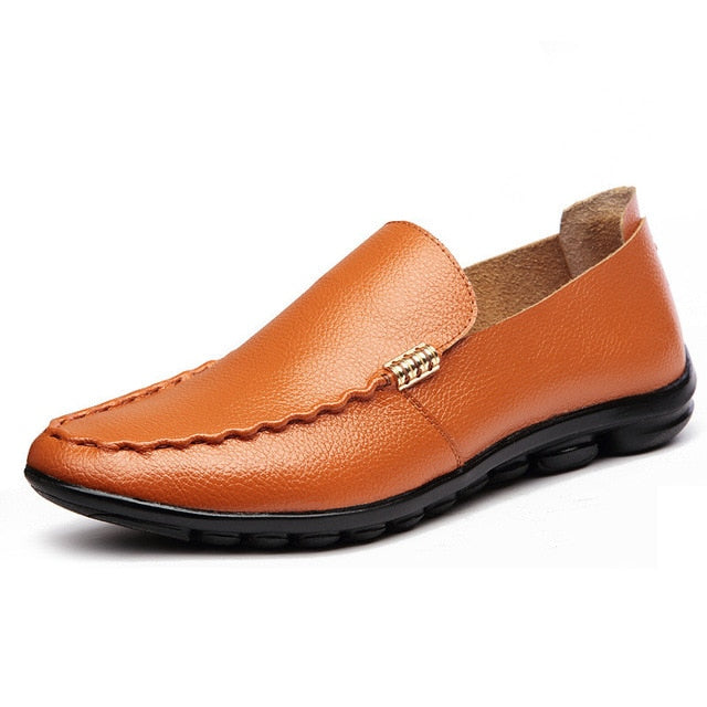 Summer Casual Genuine Leather Moccasins Driving Shoe-men-wanahavit-Yellow Loafers-6-wanahavit